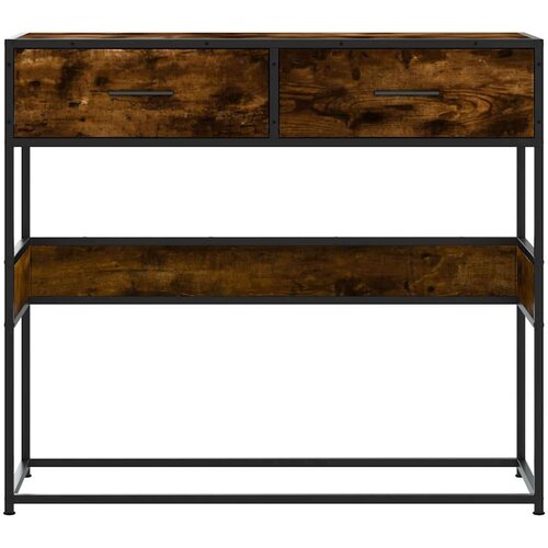 VidaXL Konzolni stol boja hrasta 90x35x80 cm konstruirano drvo Slike
