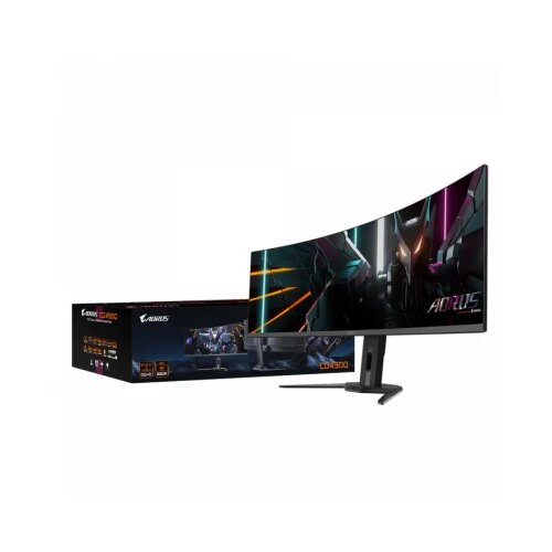Gigabyte 49" 144Hz Dual-QHD 5120x1440 OLED, HDMI 2.1, 99% DCI-P3, 10 bits color, 0.03 ms GTG, VESA DisplayHDR True Black 400, ClearMR 8000 Cene