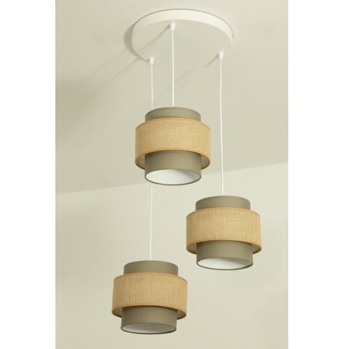  Brilagi - Visilica na sajli RESNA 3xE27/60W/230V, prečnik 45 cm, braon/bež Slike