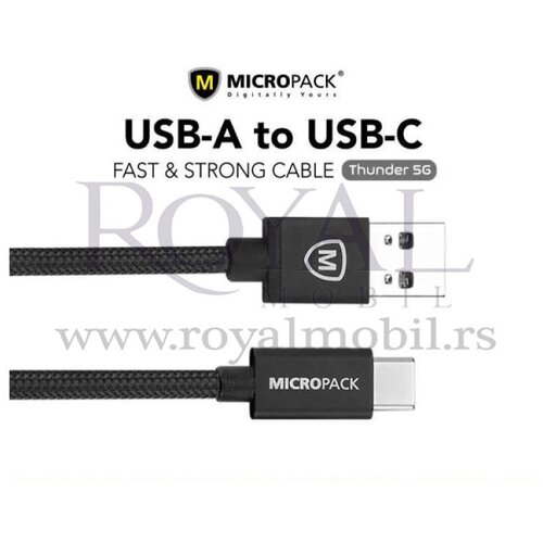  usb kabal charge & sync usb-a / usb-c (type c) fast 3A MC-310C crna Cene