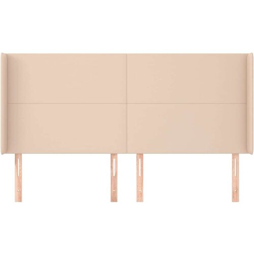  Uzglavlje s u&amp;scaron;ima boja cappuccina 203x16x118/128cm umjetna koža Slike