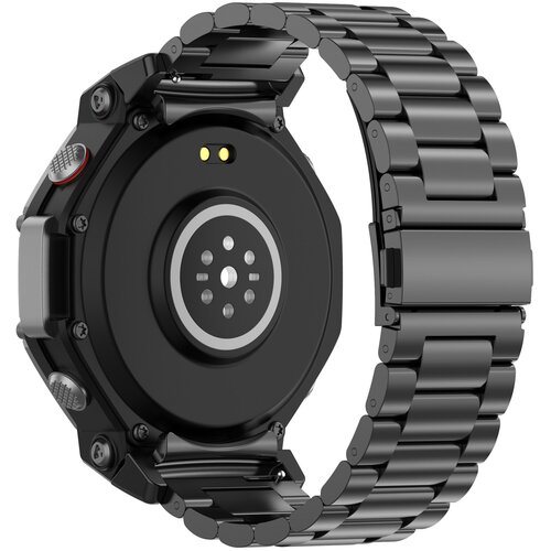 INF Pa&scaron;ček iz nerjavečega jekla za uro Amazfit T-Rex 3 Black, (21778635) Cene