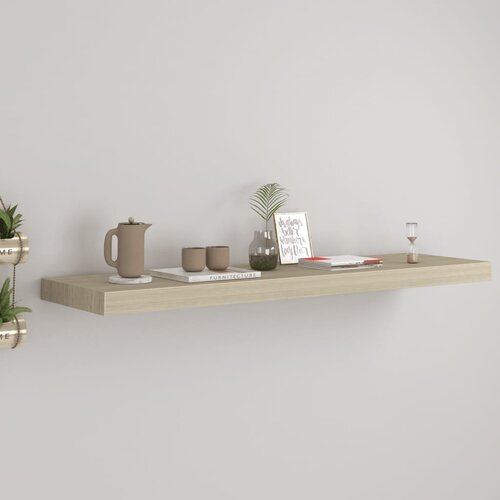 VidaXL plutajuća zidna polica boja hrasta 90 x 23,5 x 3,8 cm MDF Slike