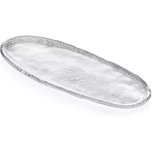 Ivv servirni krožnik Diamante 43x16cm, ovalen, prozoren, steklo Cene