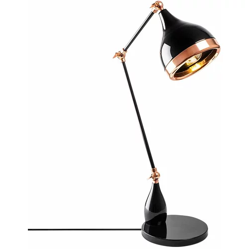 Opviq Stolna lampa SLATE, crno/ bakrena, metal, 15 x 30 cm, visina 50 cm, podesiva visina, E27 40 W, Yıldo - 7015