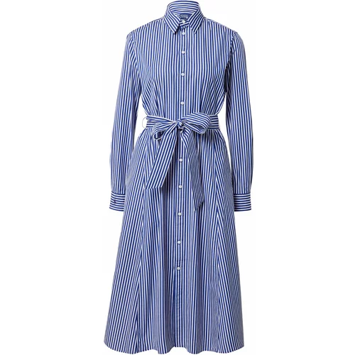 Polo Ralph Lauren Košulja haljina tamno plava / bijela