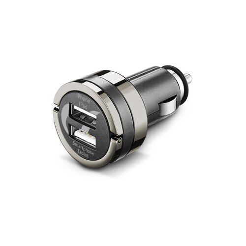 Cellular Line Auto punjač Dual 21W, 2x USB-A, crni Cene