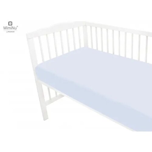 MimiNu Plahta pamučna 120x60 cm, plava Slike