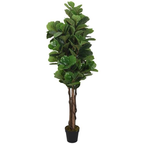 VidaXL Umjetno stablo lirastog fikusa 96 listova 80 cm zeleno Slike