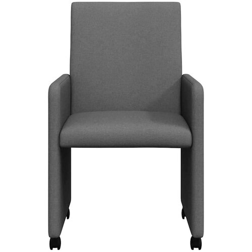 VidaXL Stolac za blagovanje 2 pcs Tamno siva 57 x 66 x 94 cm tkanina Slike