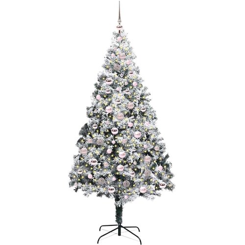 VidaXL Umjetno božićno drvce s 300 LED svjetlima Zelena 210 x 135 cm Slike