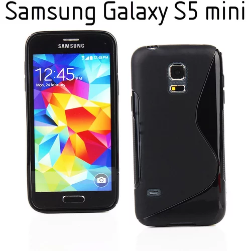  Gumijasti / gel etui S-Line za Samsung Galaxy S5 mini - črni