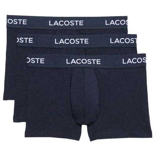 Lacoste 3 Pack Cotton Stretch Trunks Navy Plava