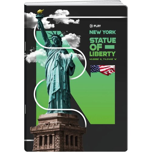 Play premium, sveska, 50 lista, City by night - odaberite motiv New York A4 Karo Cene