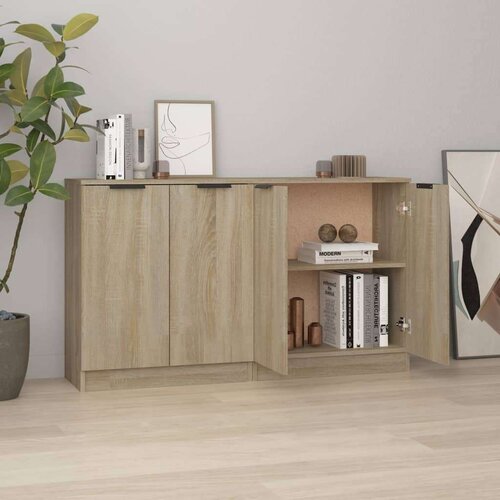 Komoda 2kom boja hrasta sonome 60x30x70cm od konstruiranog drva Slike