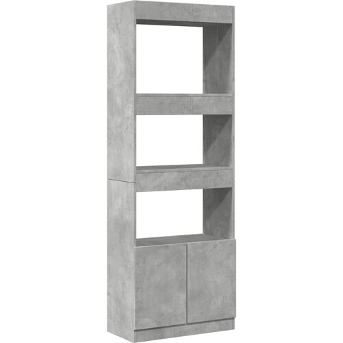 Maison Chic Visoka omara - Komoda - Predalnik betonsko siva 63x33x180 cm inženirski les, (21719927) Slike