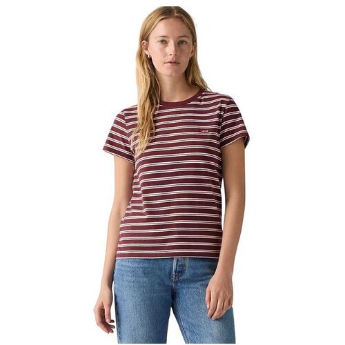 Levi&amp;#039;s Levis - bordo-bela ženska majica Slike