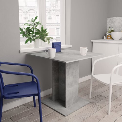VidaXL Jedilna miza betonsko siva 80x80x75 cm iverna plo&amp;scaron;ča Slike
