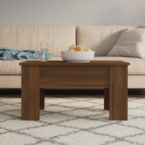 vidaXL Klubska mizica rjavi hrast 79x49x41 cm konstruiran les Cene