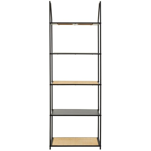 Premier Housewares Črn/v naravni barvi kovinski regal 61x179x34 cm Depok &amp;ndash; Slike