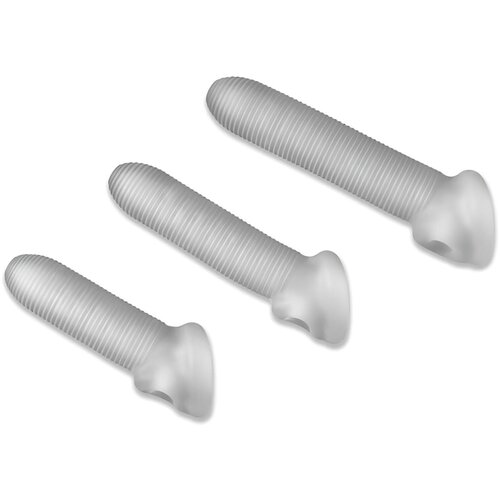 PerfectFIT Fat Boy Micro Ribbed - ovitek za penis (19 cm) - mlečno bela Slike