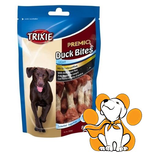 Trixie dog Premio Duck Bites 80g, Sirova Koža Umotana u Pačje Meso Cene