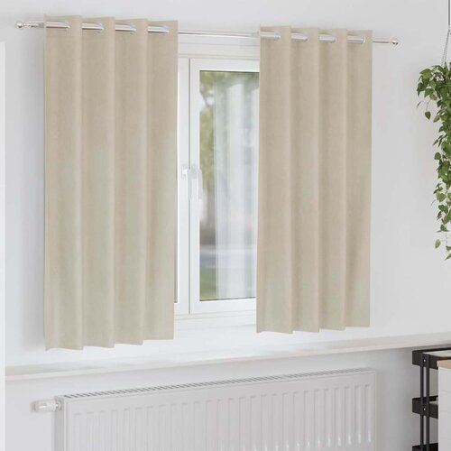  Zavjese za zamračivanje 2 pcs Krema 140 x 175 cm Baršun Cene