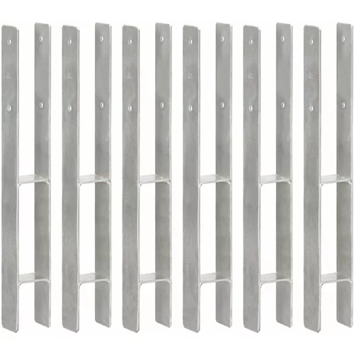  Sidra za ogradu 6 kom srebrna 7 x 6 x 60 cm pocinčani čelik