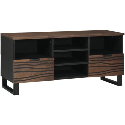 VidaXL TV omara 100x33.5x46 cm Trdna lesena mangovka &amp;amp; inženirski les Slike