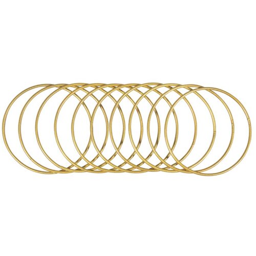 RAYHER Kovinski obroči, 15 cm, zlati, set 10, (20633985) Slike