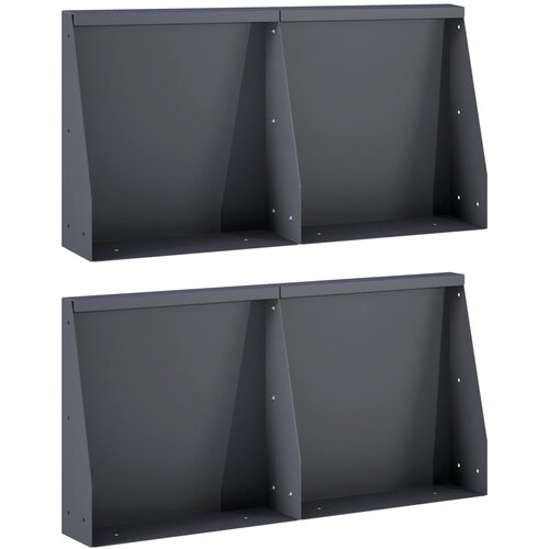  Zid za zadržavanje 4 kom. 40 x 12 x 30 cm Čelik Antracit Cijene