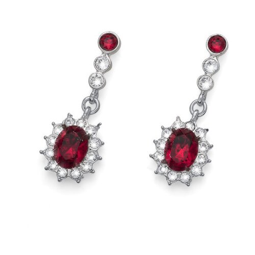  Ženske oliver weber princess siam mindjuše sa swarovski crvenim kristalom ( 22834.208 ) Cene