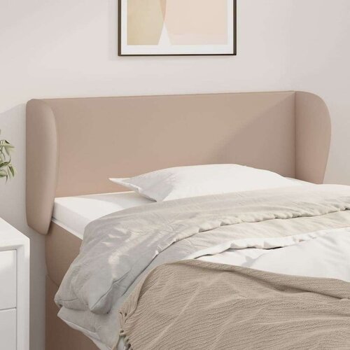  Uzglavlje s u&amp;scaron;ima boja cappuccina 103x23x78/88 cm umjetna koža Slike