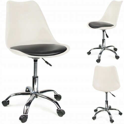 Kancelarijska plastična stolica IGER sa mekim sedištem - Bela ( CM-910324 ) Cene