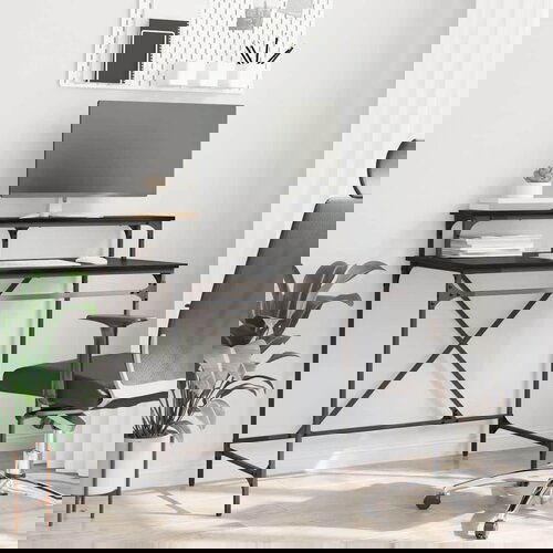 vidaXL Stol Crni hrast 100 x 50 x 90 cm Konstruirano drvo Cene