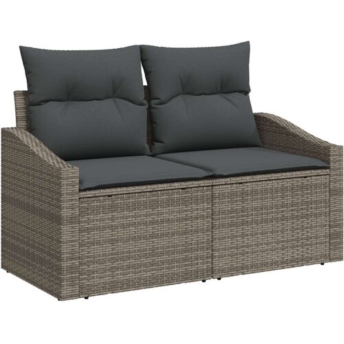 vidaXL 7-delni set vrtne sofa z blazinami siva poli ratan Cene
