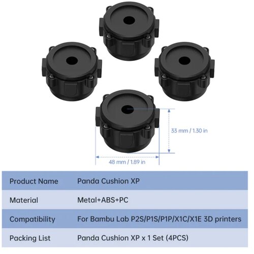 BIQU panda cushion xp, P2S/P1S/P1P/X1C/X1E (4 kom) Slike
