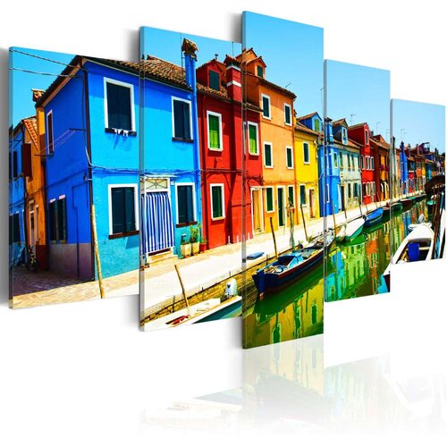  Slika - Houses in the colors of the rainbow 100x50 Slike