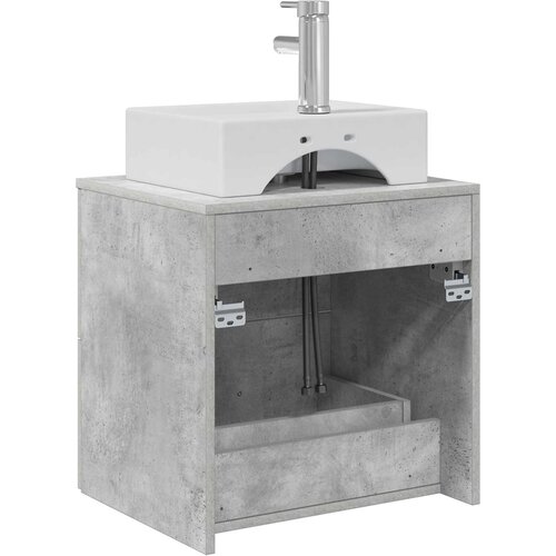  Umivaonik s policom Betonska siva 49,5 x 41 x 62,5 cm Slike