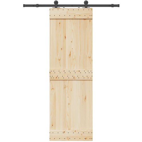 VidaXL Komplet opreme za drsna vrata 152,5 cm jeklo črne barve Slike