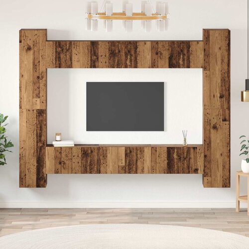  Set TV komoda Zidne 10 pcs Staro drvo 30,5 x 30 x 90 cm Cene