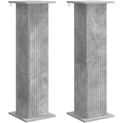  Stalak za biljke 2 pcs Betonska siva 30,5 x 30 x 100,5 cm Slike