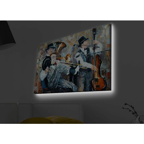 Wallity 4570MDACT-019 multicolor decorative led lighted canvas painting Slike