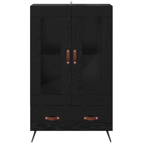  Highboard s ladicama Crni hrast 69,5 x 31 x 115 cm Slike
