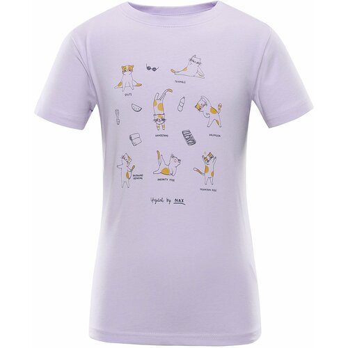 NAX Children's T-shirt POLEFO pastel lilac Cene