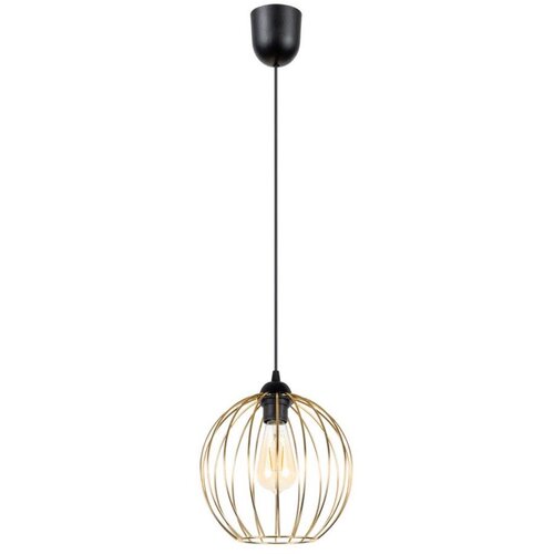  Luster na sajli MATT 1xE27/60W/230V crni/zlatni Cene