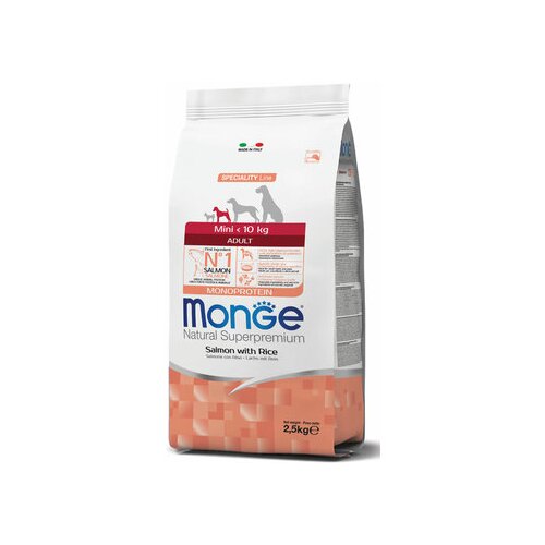 Monge Hrana Za Pse, Losos, Za Odrasle Pse Malih Rasa, Adult, 2.5kg Slike