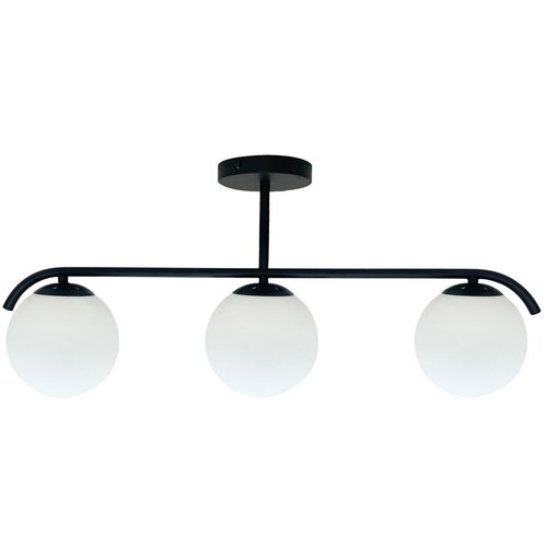 Candellux Lighting Crno-bijela stropna svjetiljka sa staklenim sjenilom 15x69,5 cm Amadeo &amp;ndash; Slike