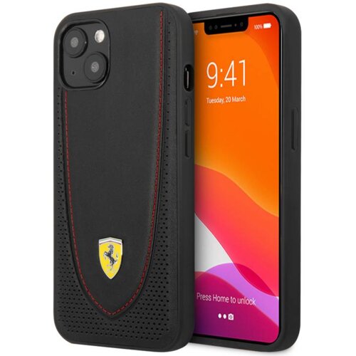 Ferrari usnjen ovitek Scuderia FEHCP13MRGOK za iPhone 13 6.1 - črn Slike