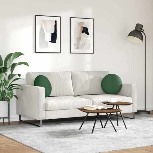  Jastučići za sjedenje 2 pcs Tamnozelena &amp;Oslash; 40 cm Kordura tekstil Slike